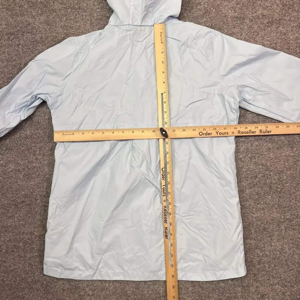 Columbia Jacket Youth XL 18/20 Blue Hooded Lightweight Nylon Shell Windbreaker